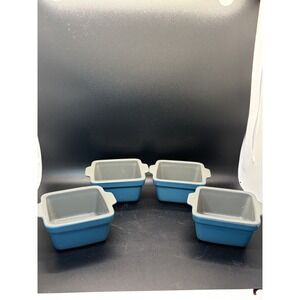 Kitchen HQ 4pc 2"x2" Ceramic Stone Nonstick‎ dessert mini crockery
